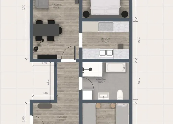 Clubhaus 6 - Dachwohnung Mit 2 Schlafzimmern, Balkon & Netflix *